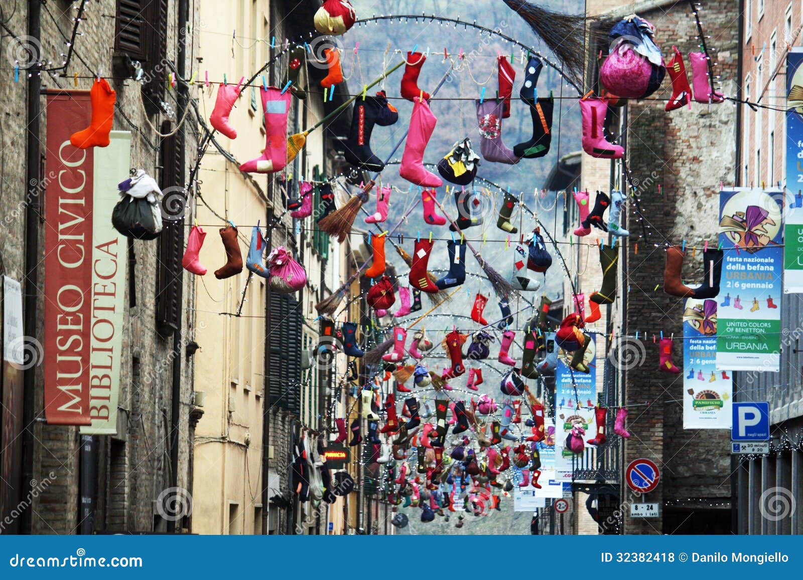 Befana festival in Urbania - Epiphany in Italy 