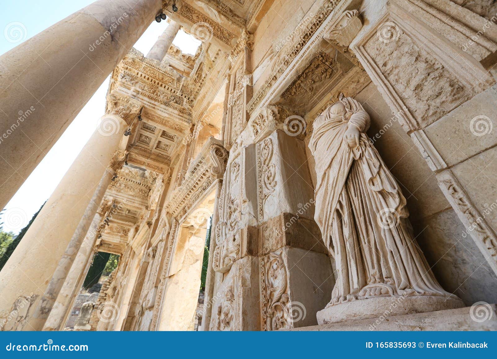 episteme, knowledge statue in ephesus ancient city, izmir, turkey