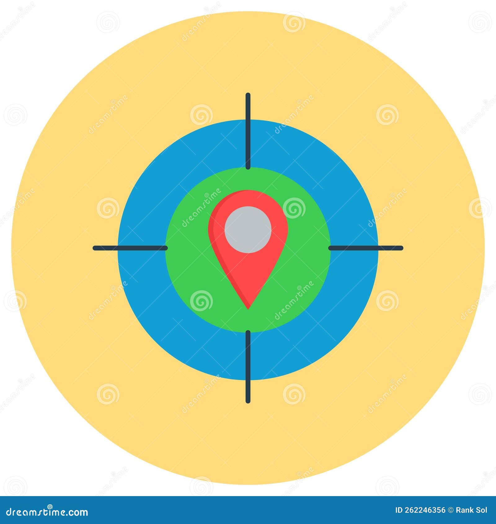 Target Location Which Can Easily Modify or Edit Stock Vector