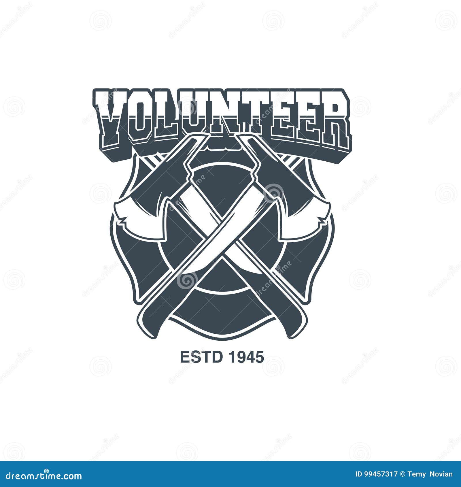 Firefighters vector emblem stock vector. Illustration of fire - 99457317
