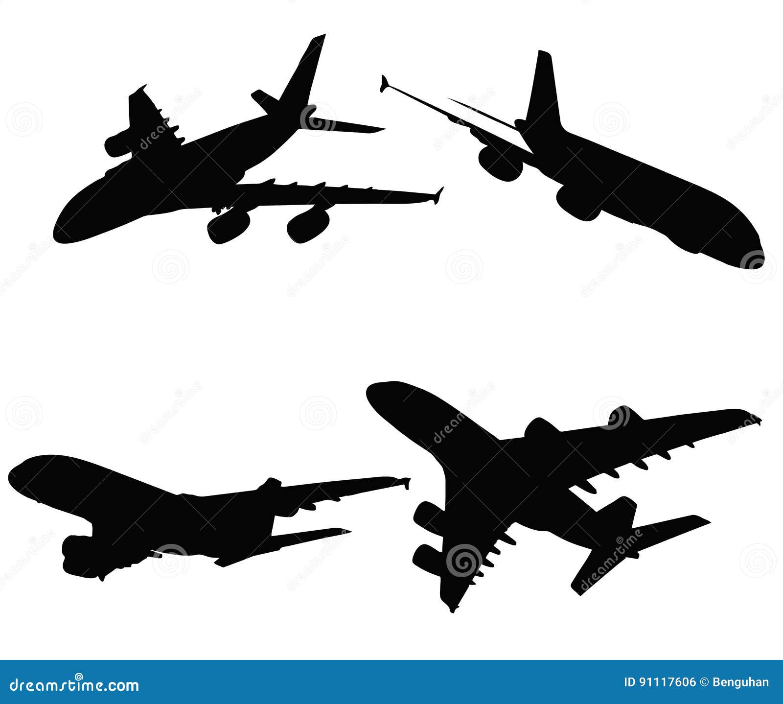 EPS 10 Vector Illustration of A380 on White Background Stock Vector ...