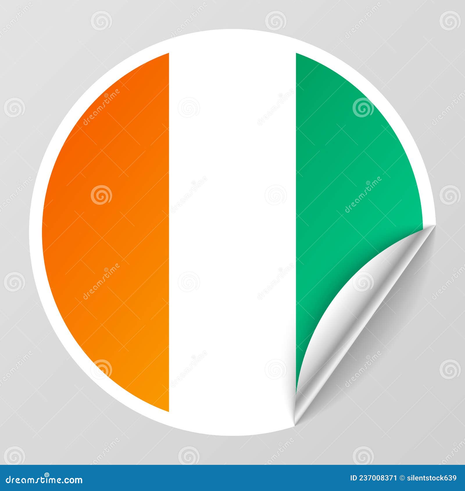 eps10  patriotic background with ivorycoast flag colors