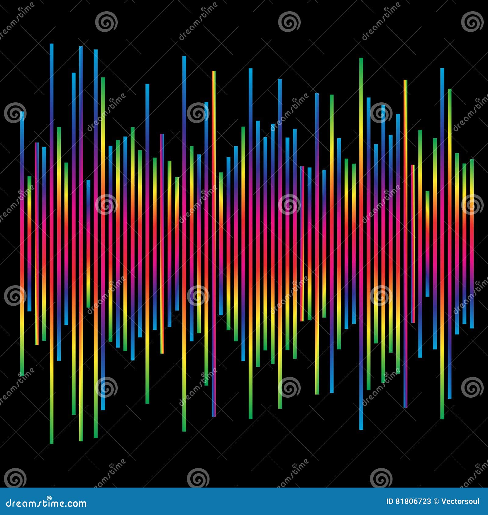 Eq, Equalizer Element. Bar Chart, Bar Graph with Irregular Dynamic