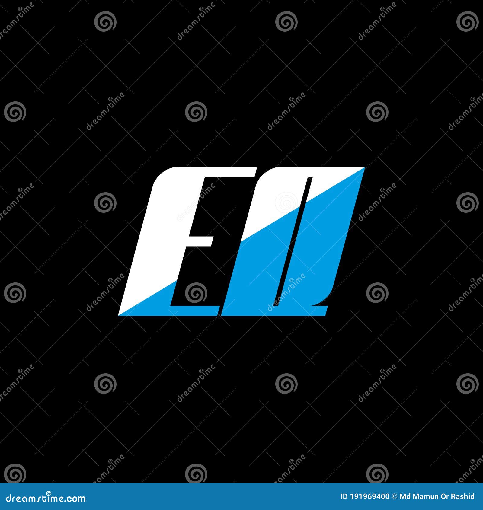 EQ Letter Logo Design on Black Background. EQ Creative Initials Letter