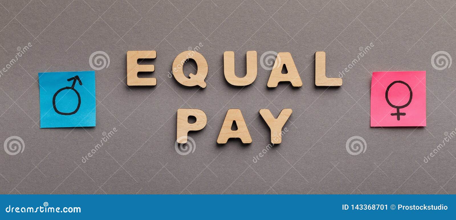 equal pay for man and woman concept