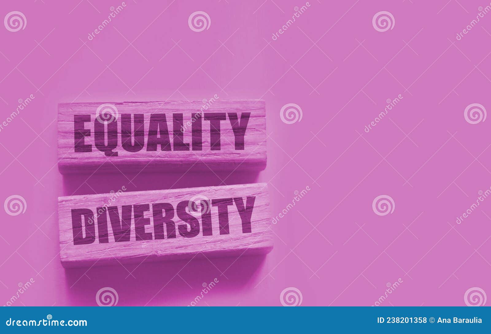 equality diversity words written on wood blocks. etolerance inclusion social and business concept