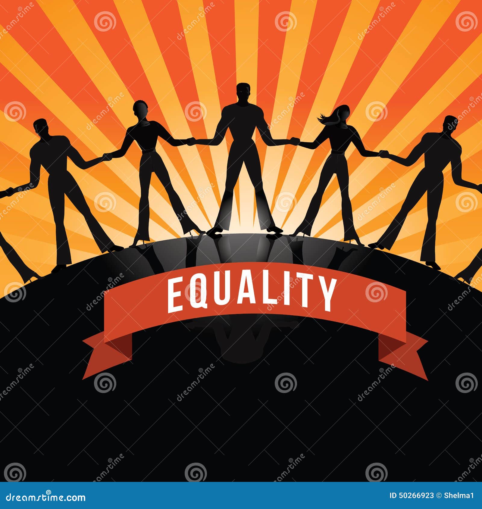 Equality among People Burst EPS 10 Vector Stock Vector - Illustration equality, female: 50266923