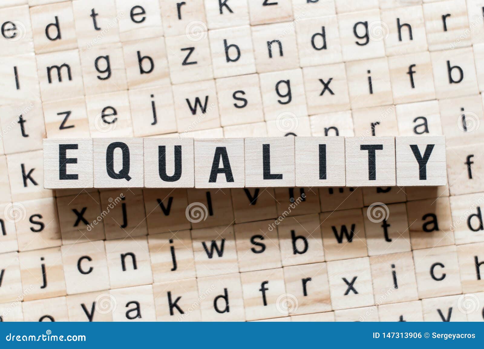 Equality Word Concept on Cubes Stock Photo Image of economic