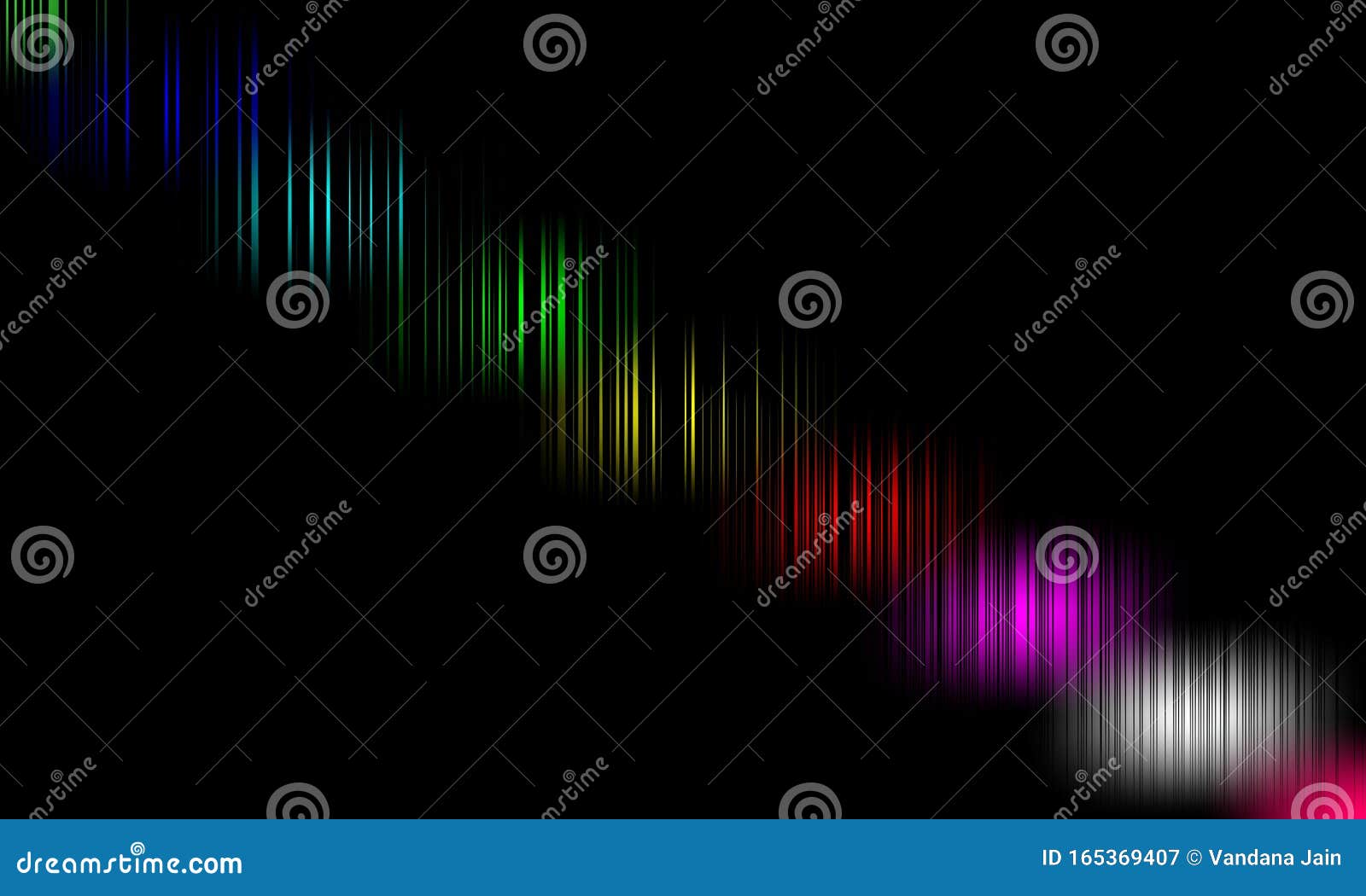 colorful sound waves  .digital equalizer audio sound waves on black background, stereo sound effect signal.