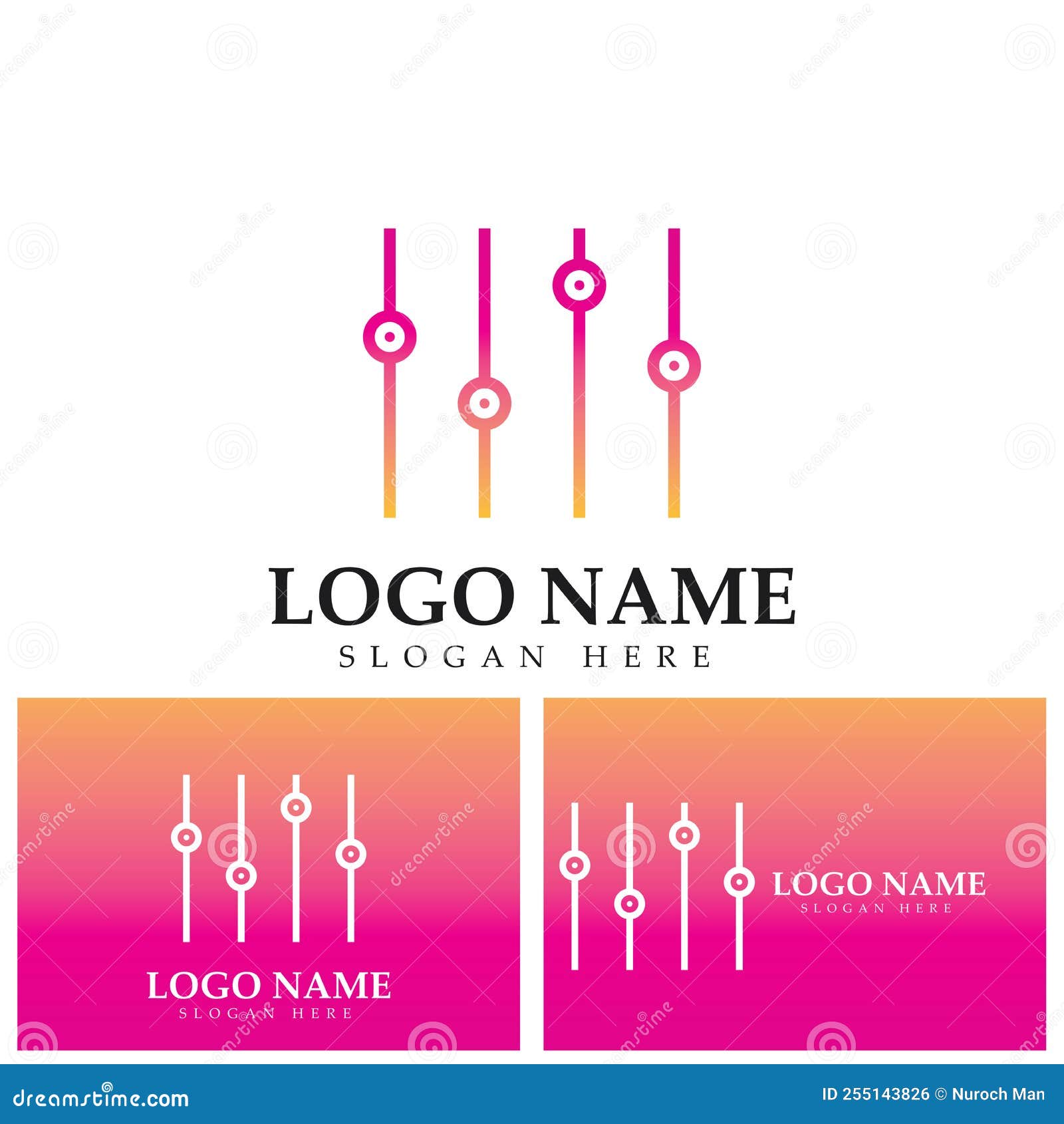 Equalizer Logo and Symbol Design. Stock Vector Illustration of sign