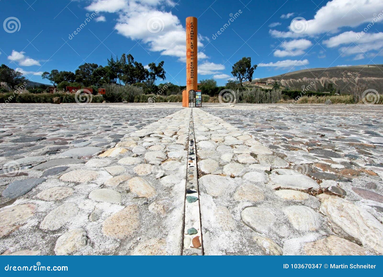 equator line monument, marks the point through which the equator passes, cayambe, ecuador