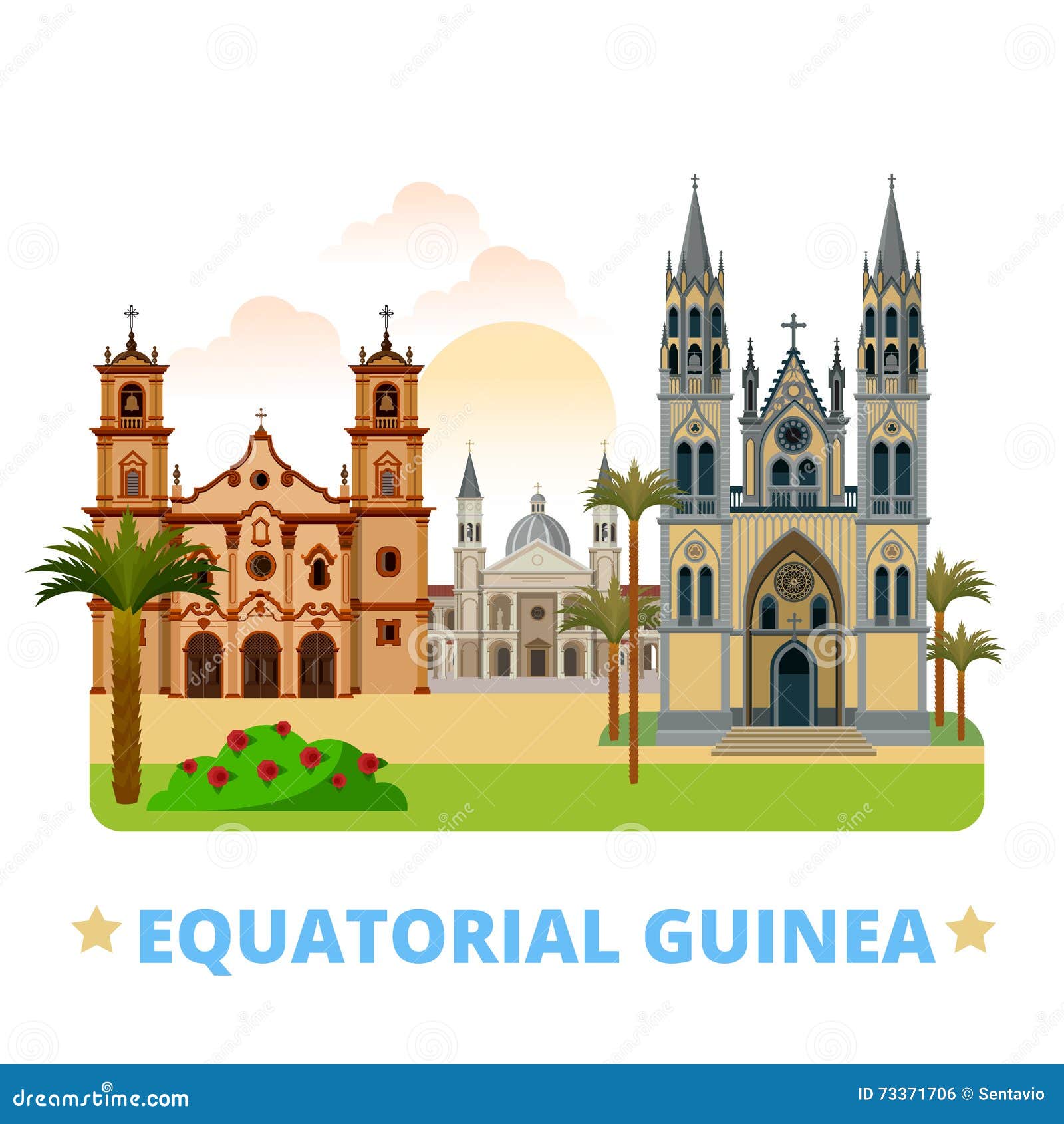 equatorial guinea country  template flat car