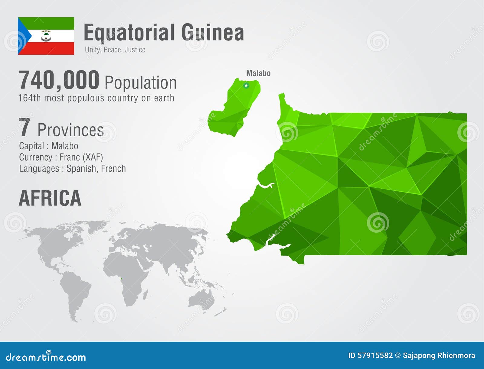 equatorial guinea world map with a pixel diamond texture.