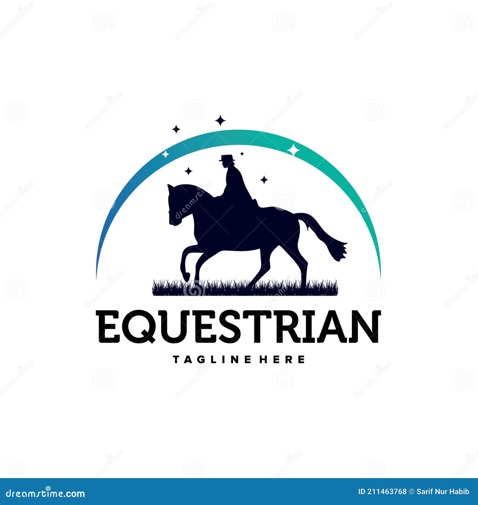 Equestrian Logo Design Template Stock Vector Illustration of horse