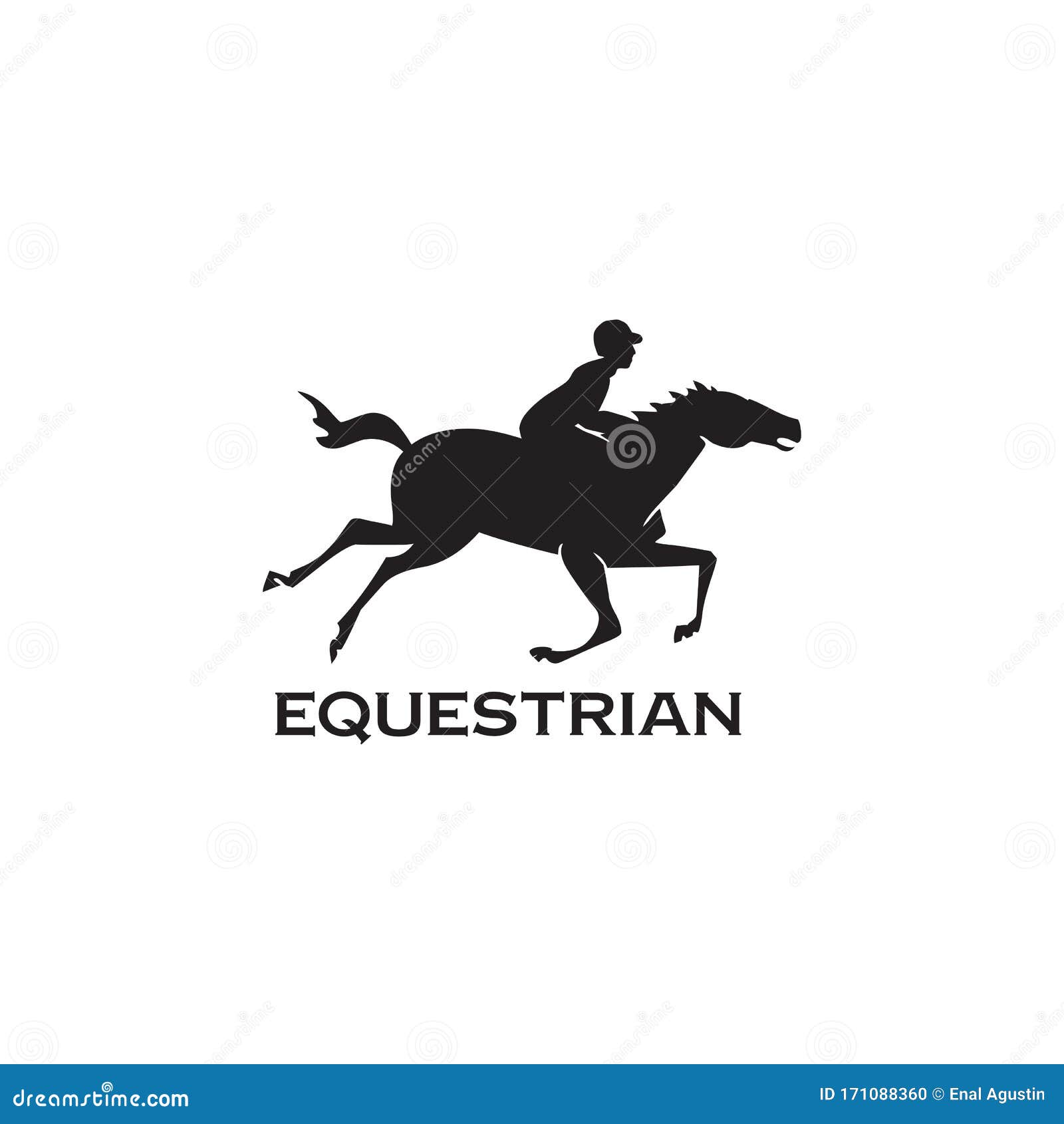 Equestrian Logo Design Vector Template Stock Vector Illustration of wild, isolated 171088360