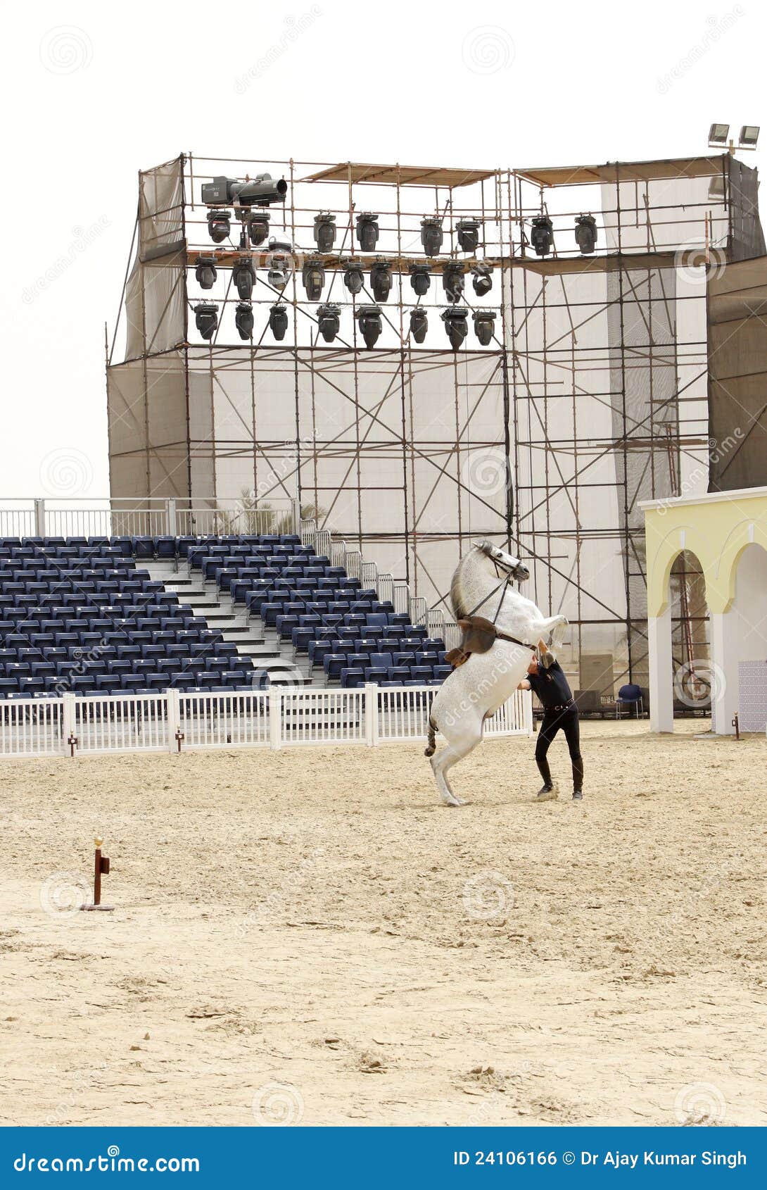 Equestrian Performs on March 23, 2012 in Bahrain Editorial Photo