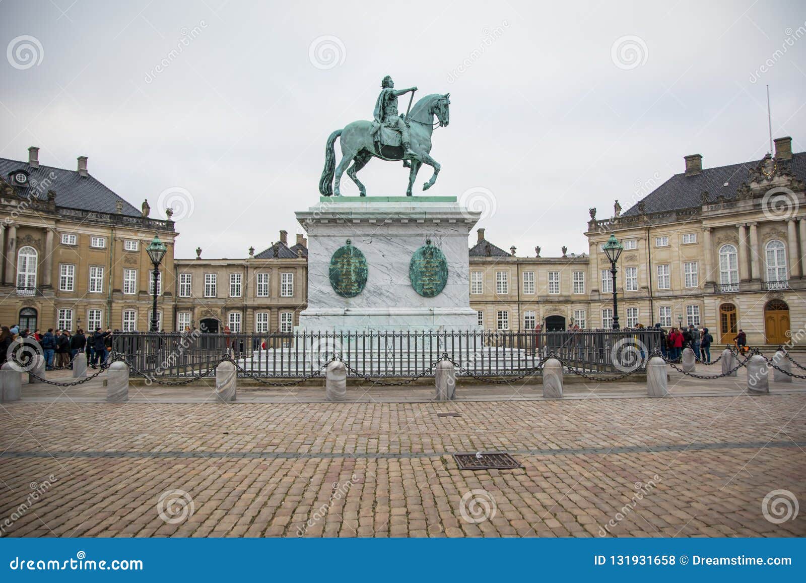 The Equestrian Statue at Amalienborg. the Royal Home in Copenhagen ...