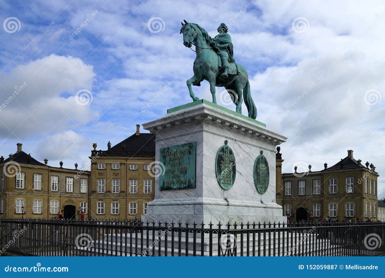 Equestrian Statue of King Frederik V Mounted on a Marble Plinth at ...