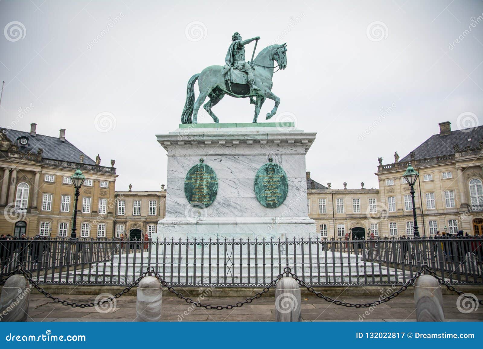 The Equestrian Statue. Amalienborg. Copenhagen. Denmark. Editorial ...