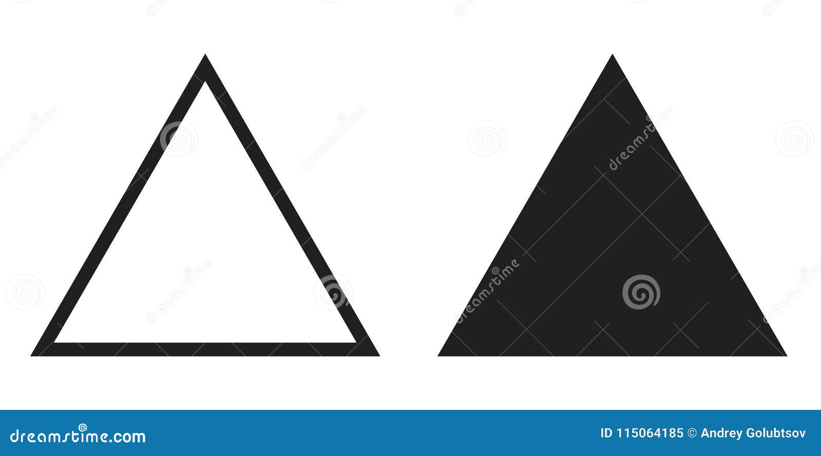 equilateral triangle icon  line triangle