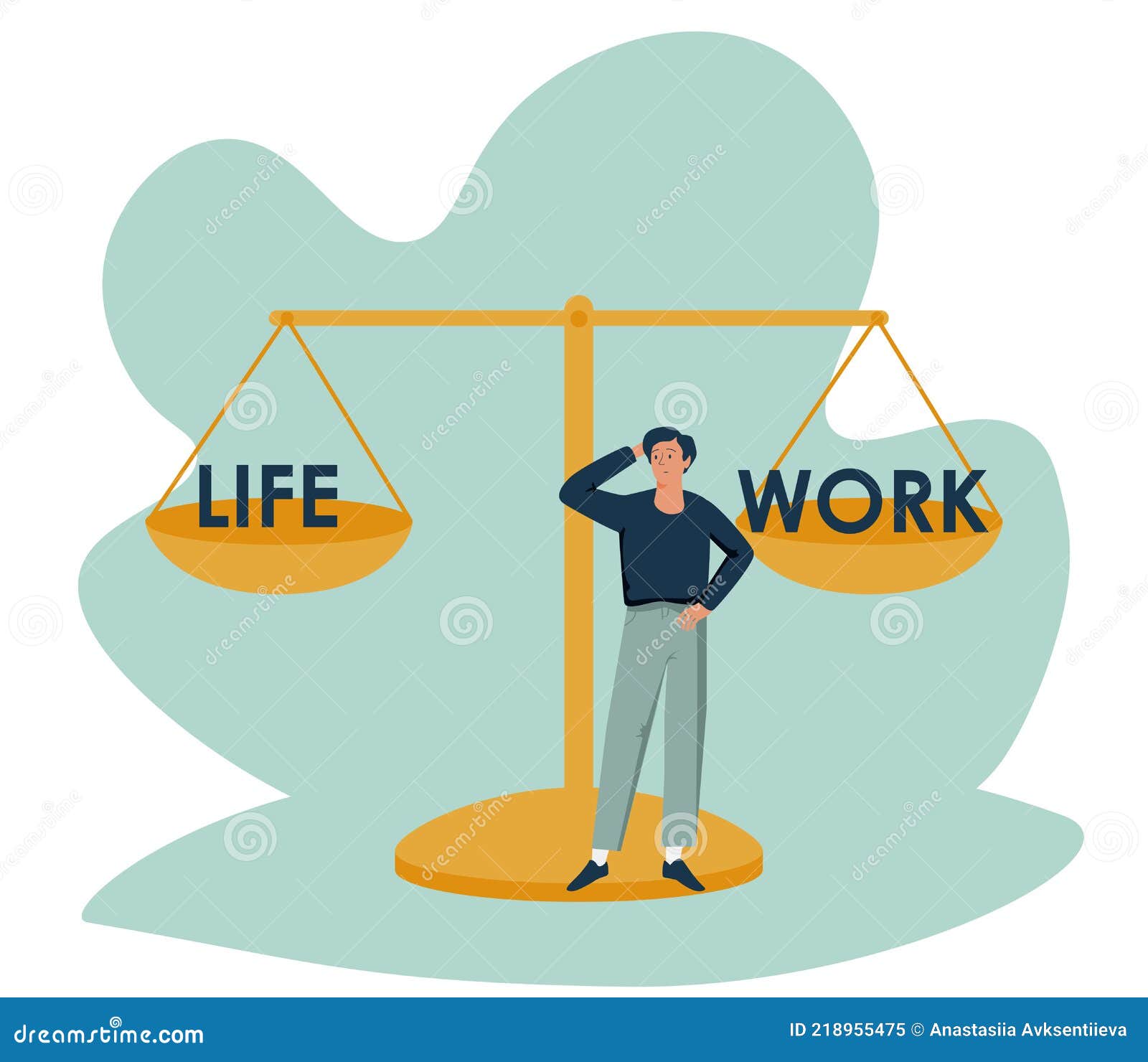 Equilibrio De La Vida Laboral a Medida Que La Carrera O La Relación Familiar  Escalan El Concepto De Persona Pequeña. Elegir Entre Ilustración del Vector  - Ilustración de control, equidad: 218955475