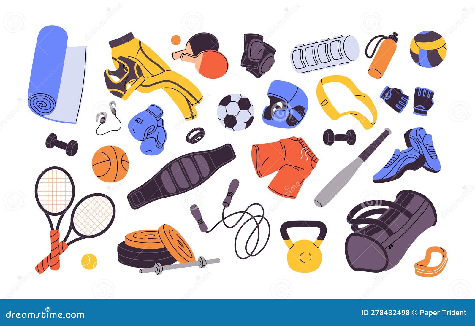 Fundo de equipamentos esportivos conceito de esporte com bolas e itens de jogos  bolas para futebol