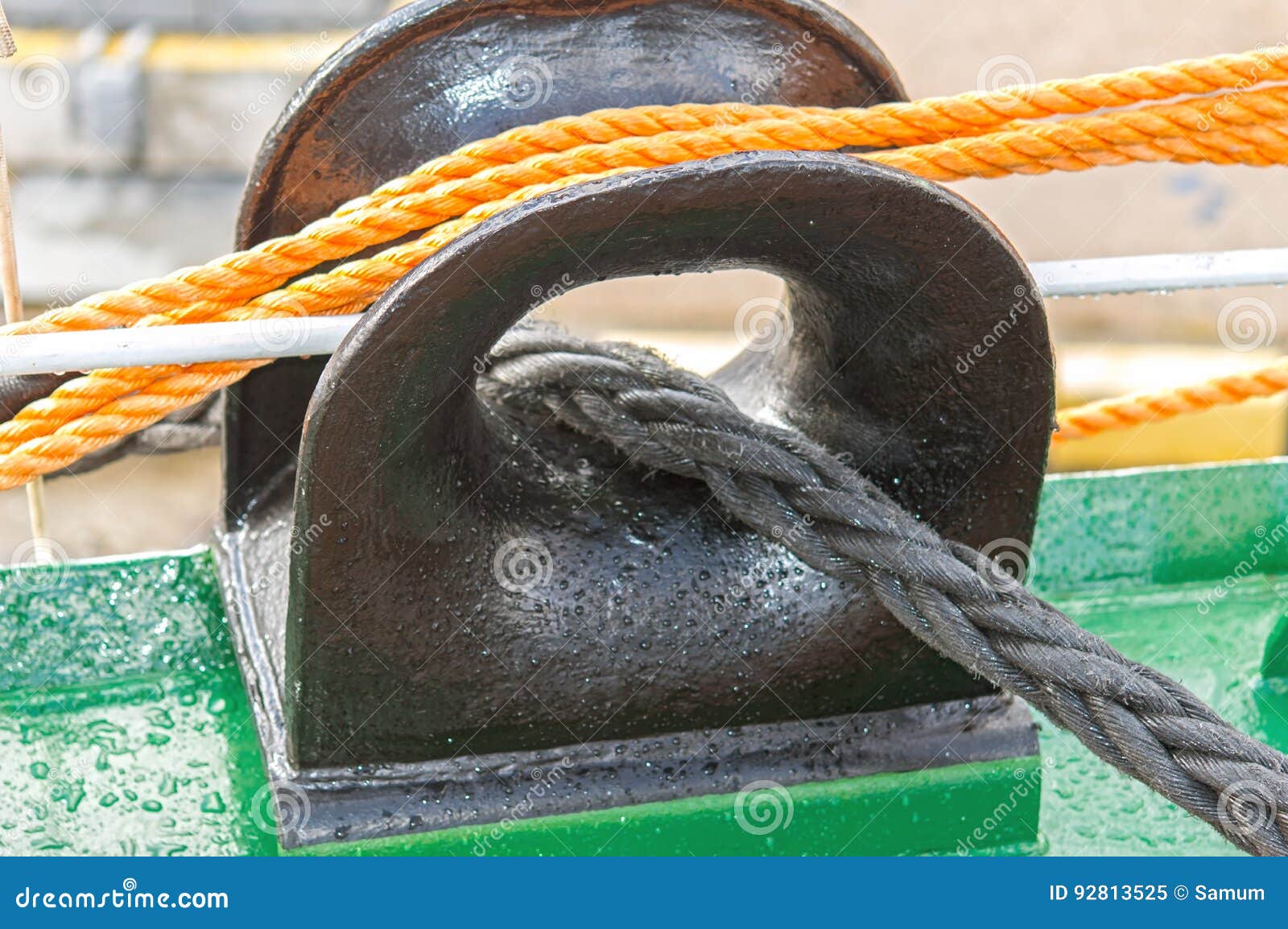 Equipment abovedeck ship stock image. Image of round - 92813525