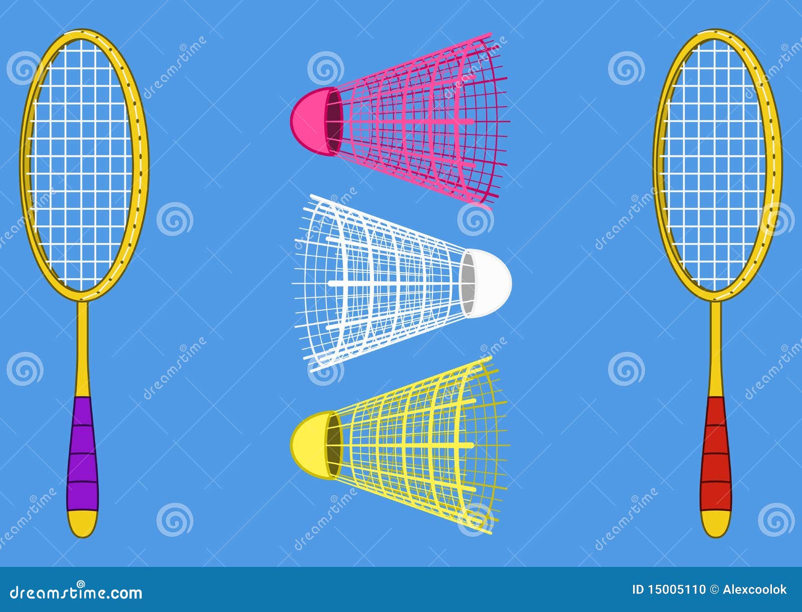 Equipment for the Badminton Stock Illustration Illustration of game