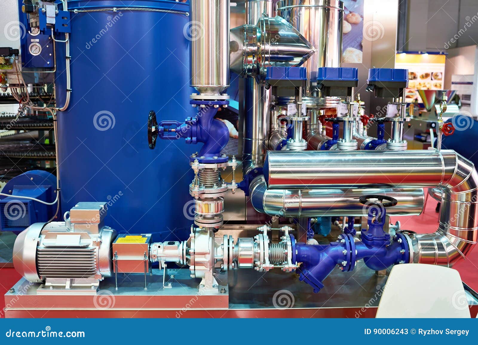 Equipment of Bread Plant Conveyor Food Processing Industry Stock Image