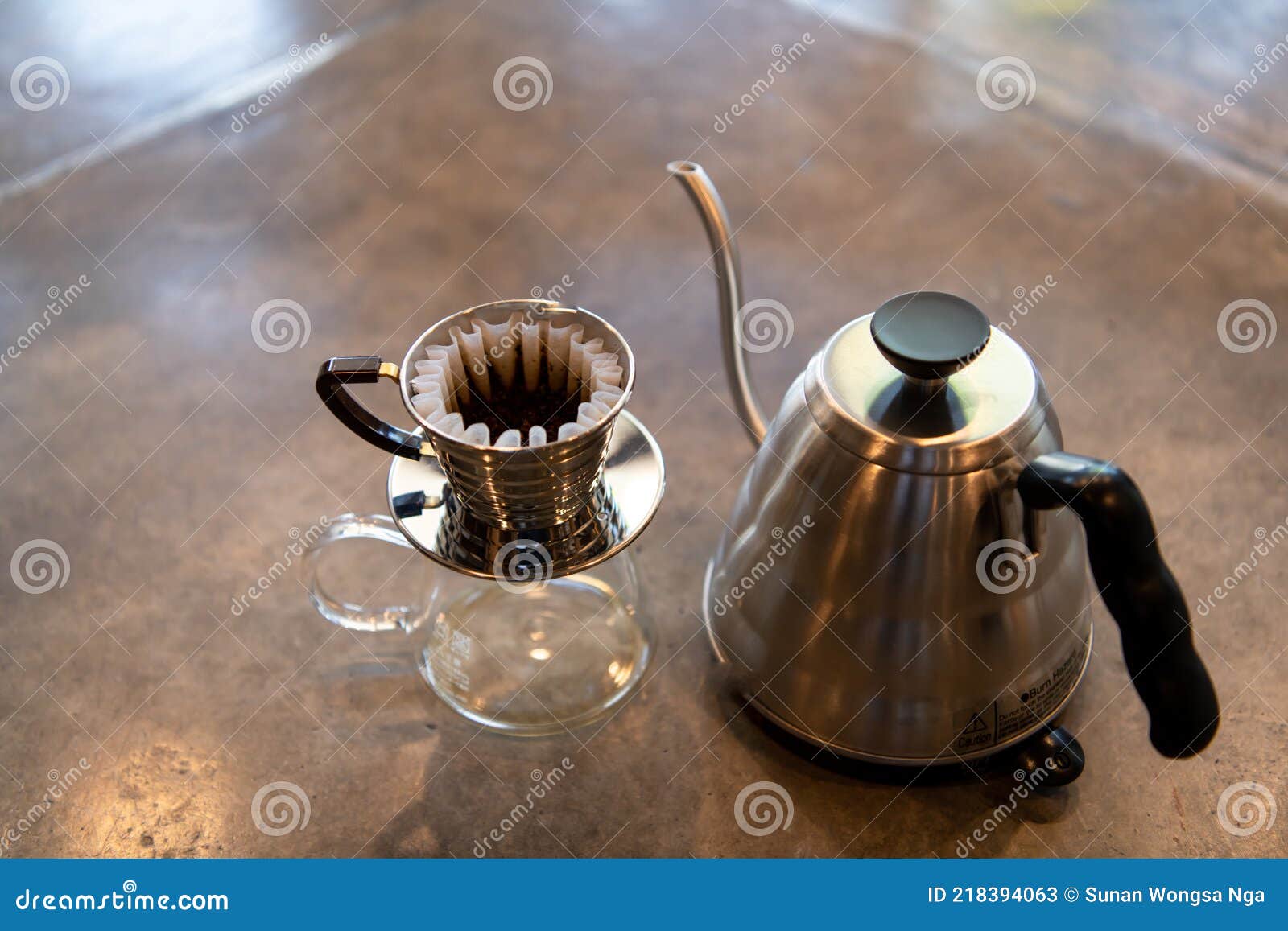 Equipment for Brewing Coffee Stock Image Image of brewed, pour 218394063
