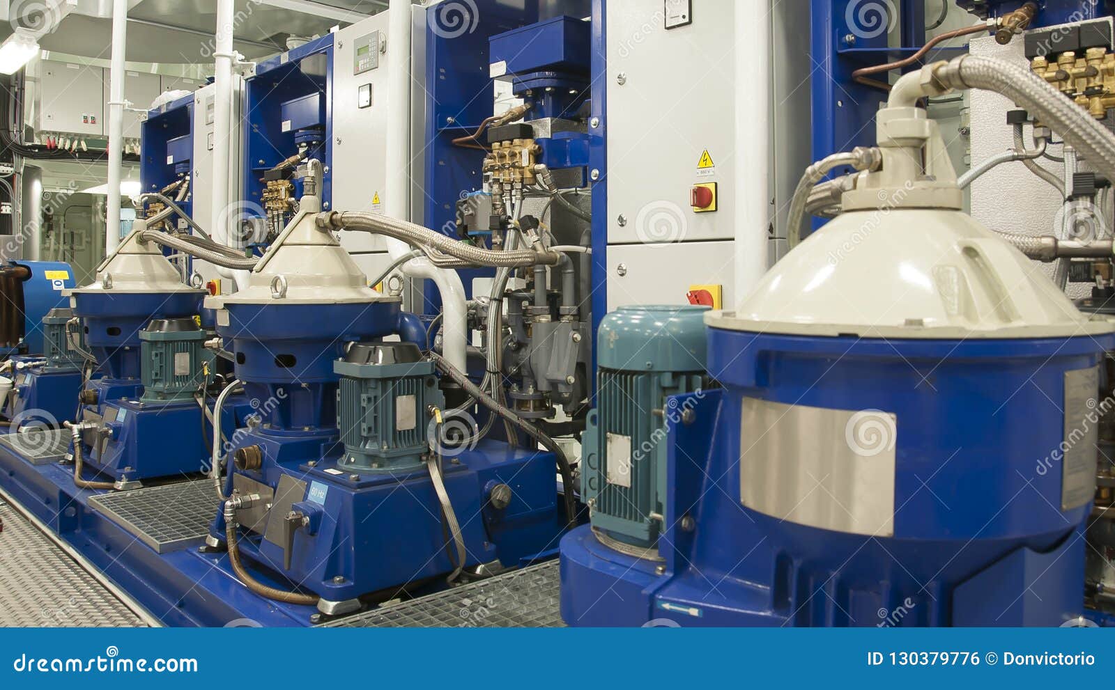 Equipment, Pipes and Valves in Engine Room of Ship Pow Stock - Image of offshore, factory: 130379776