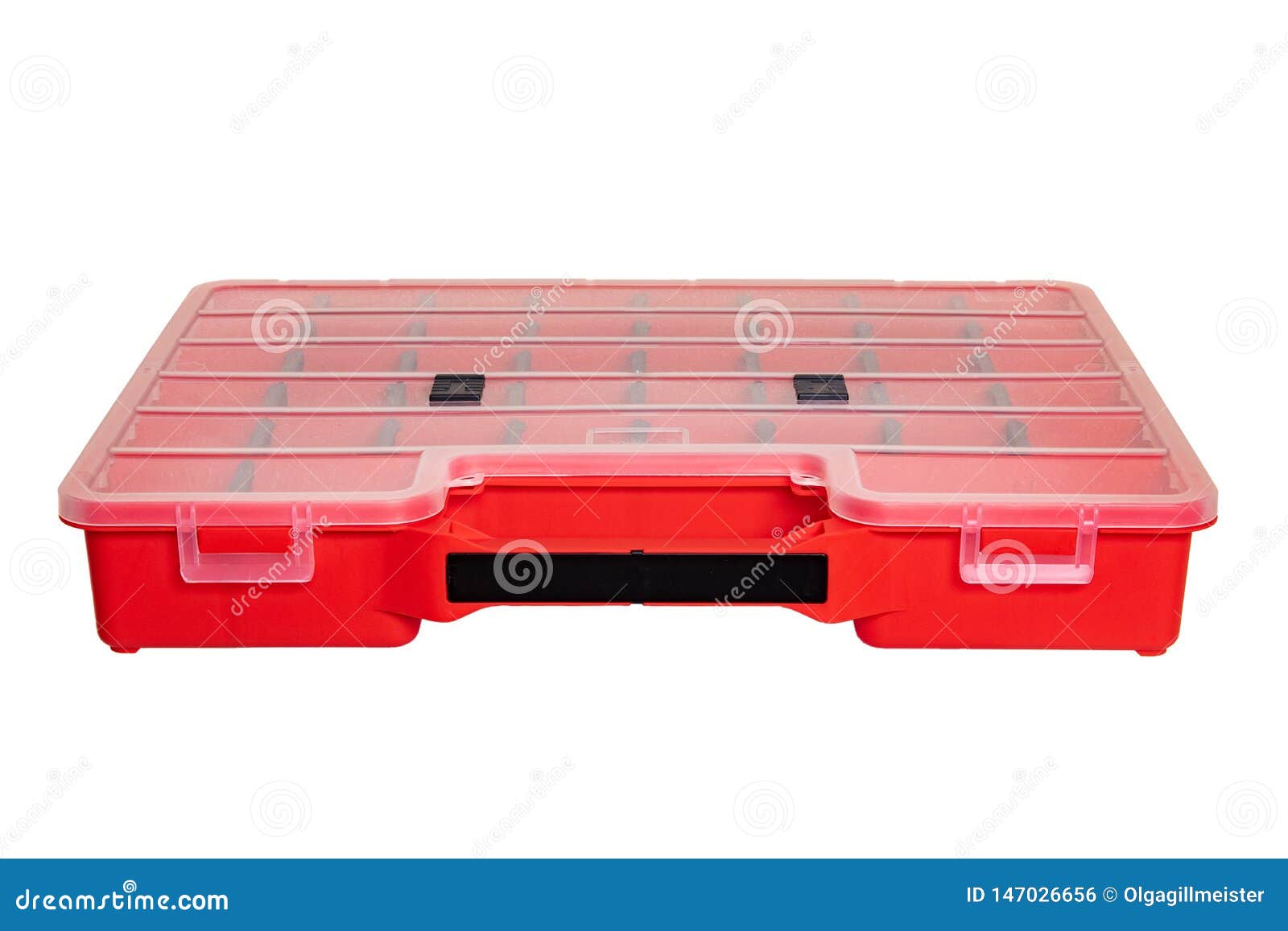 Equipment of Craftsman. a Empty Professional Red Plastic Storage Box for  Screws, Bolts, Dowels and Some Other Components Isolated Stock Photo -  Image of industrial, home: 147026656