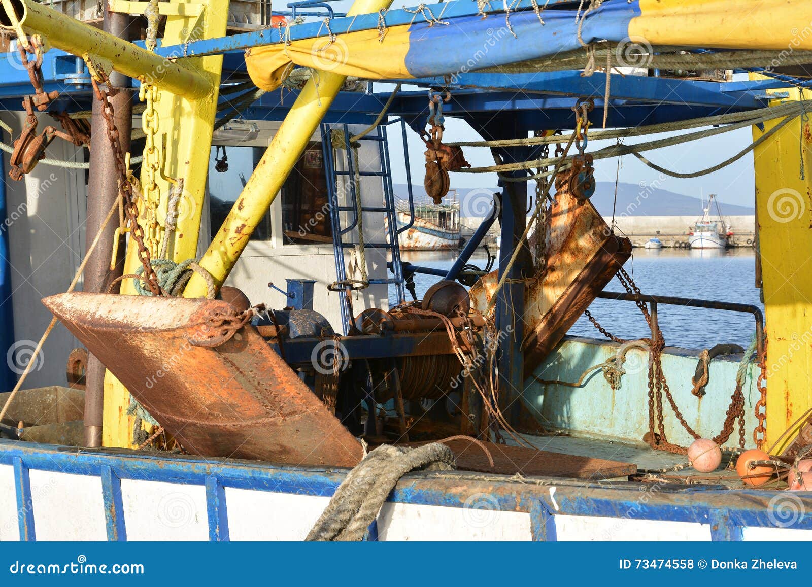 Equipment on Deck of a Fishing Boat Stock Photo Image of equipment