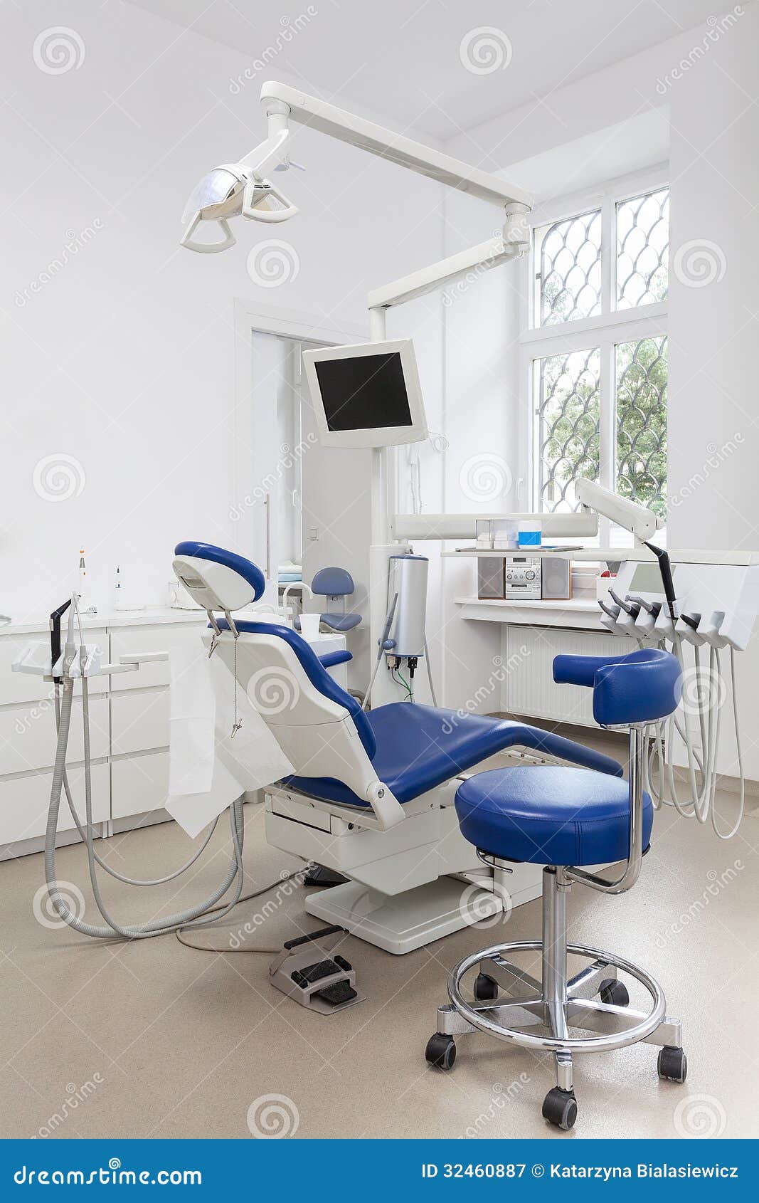 Equipment in dental office stock image. Image of indoors 32460887