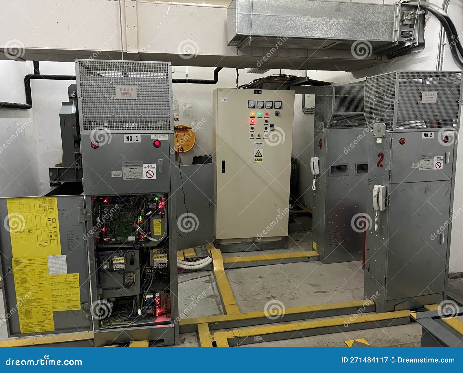 The Equipment and Facilities in the Elevator Room Stock Image Image