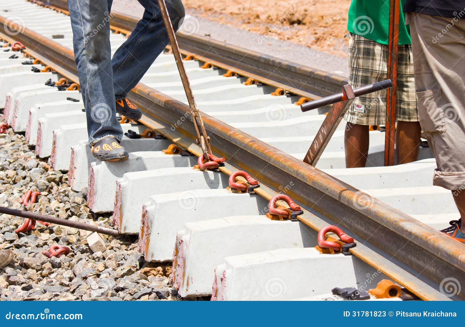 Equipment Installation Anchor Rails Stock Image Image of station