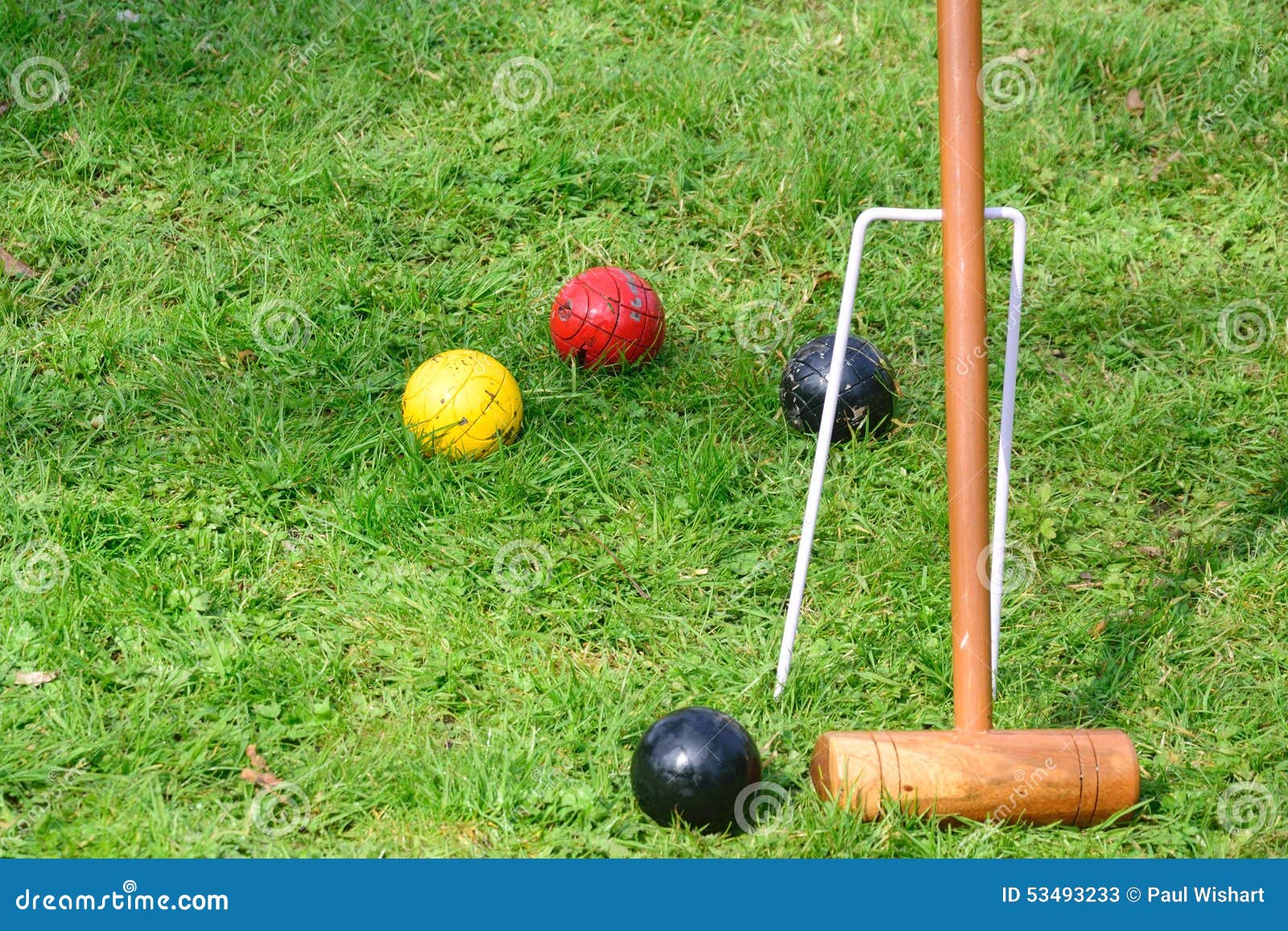 Equipment for Playing Croquet Stock Image Image of english, lawn