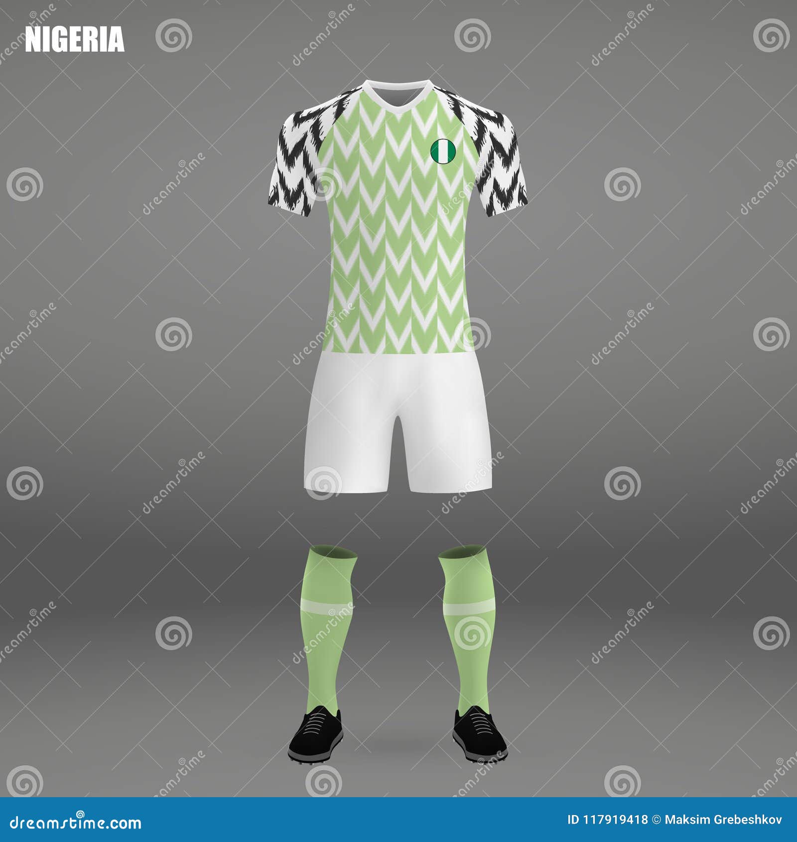 paleta China a tiempo Equipo Del Fútbol De Nigeria 2018 Ilustración del Vector - Ilustración de  personas, collar: 117919418