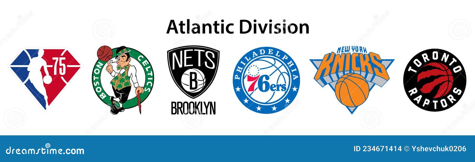 Equipos De Baloncesto. Logotipo 20212022. Conferencia Oriental. División  Atlántica. Logotipo De Nba. New York Knicks Philadelphia Imagen de archivo  editorial - Ilustración de toronto, emblema: 234671414