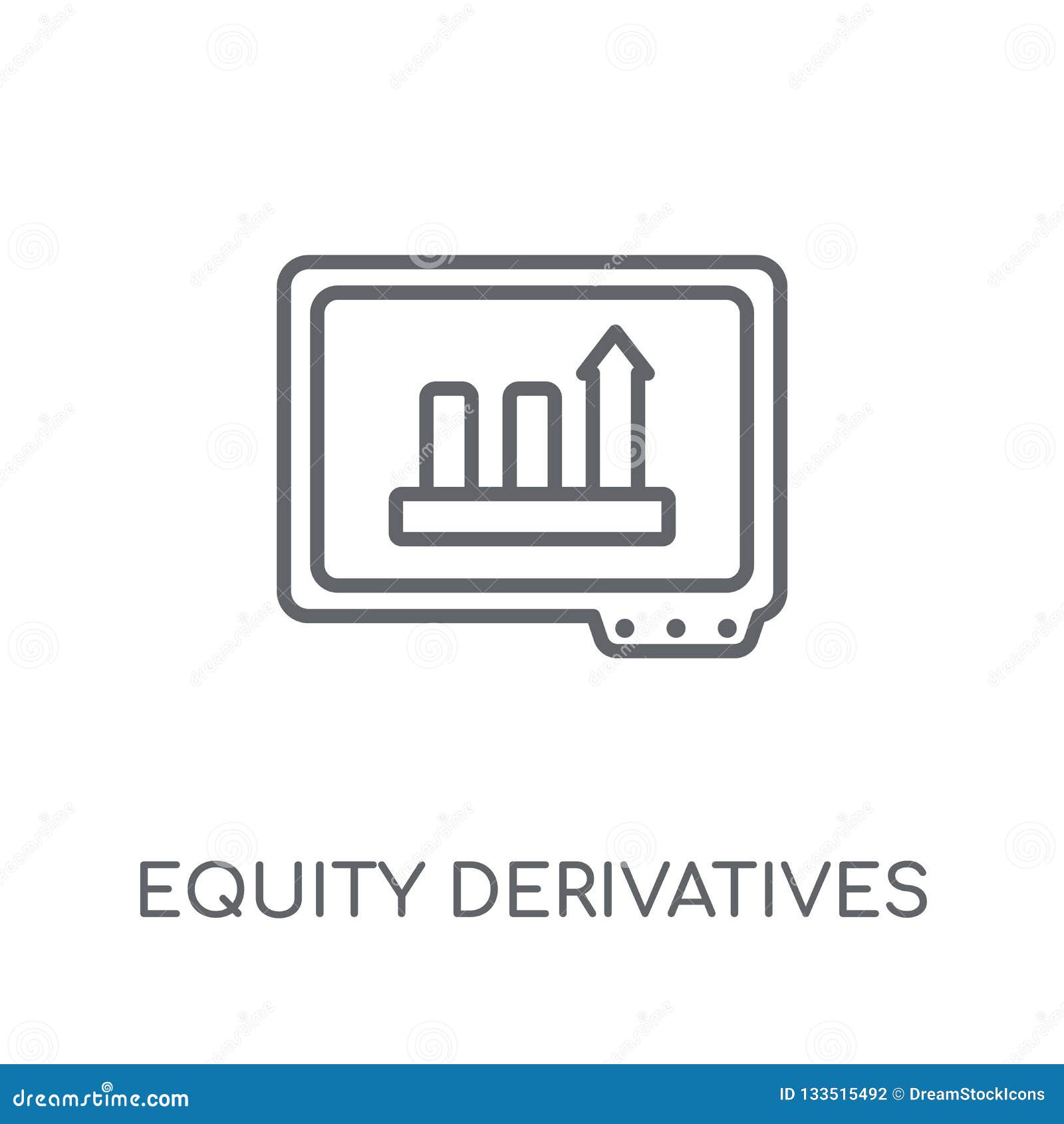 equity derivatives linear icon. modern outline equity derivative