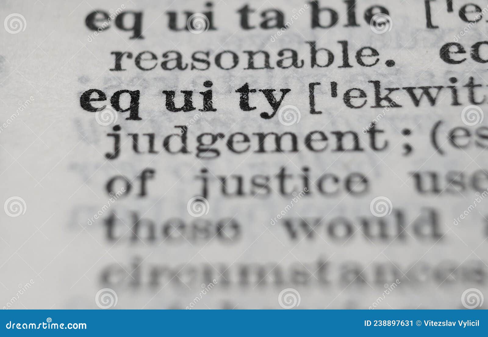Equity Dictionary Definition Closeup Stock Image Image of dictionary, close 238897631