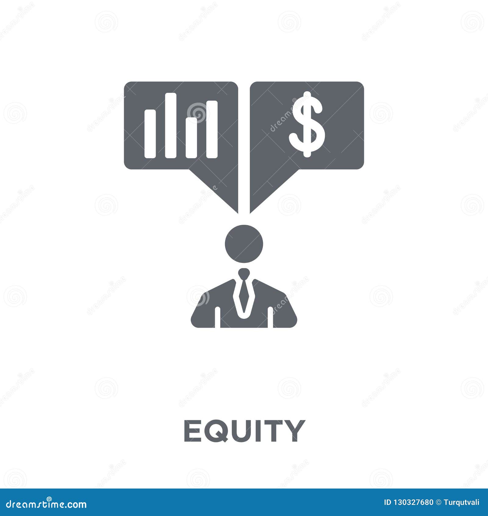 Equity Icon From Equity Collection. Stock Vector Illustration of flat