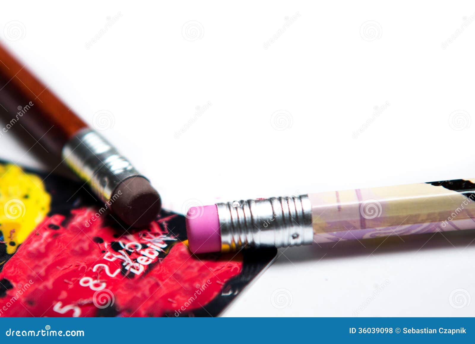 Erase the credit card debt stock photo. Image of electronic 36039098