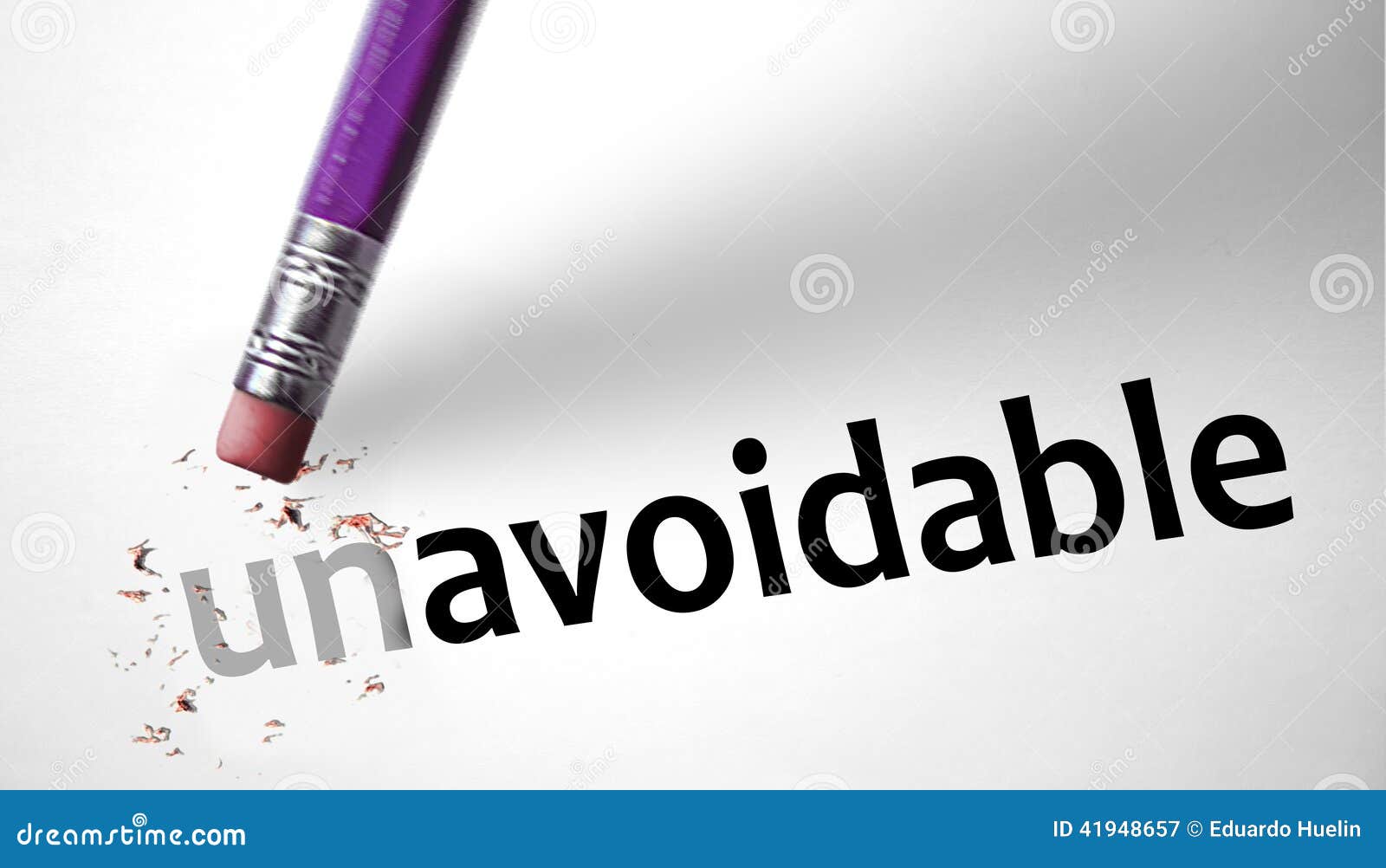 eraser changing the word unavoidable for avoidable