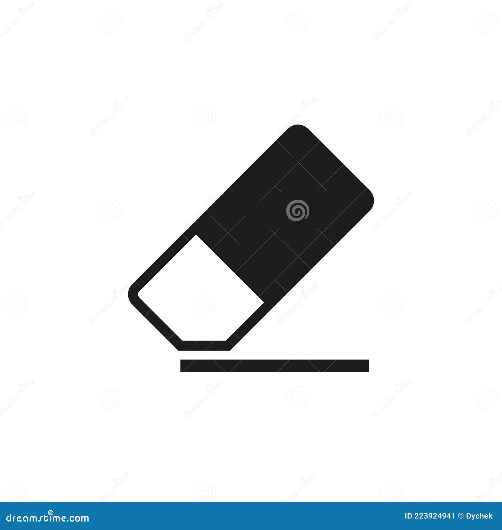 The Eraser Icon. The Eraser Erases, Cleans. Simple Vector Illustration