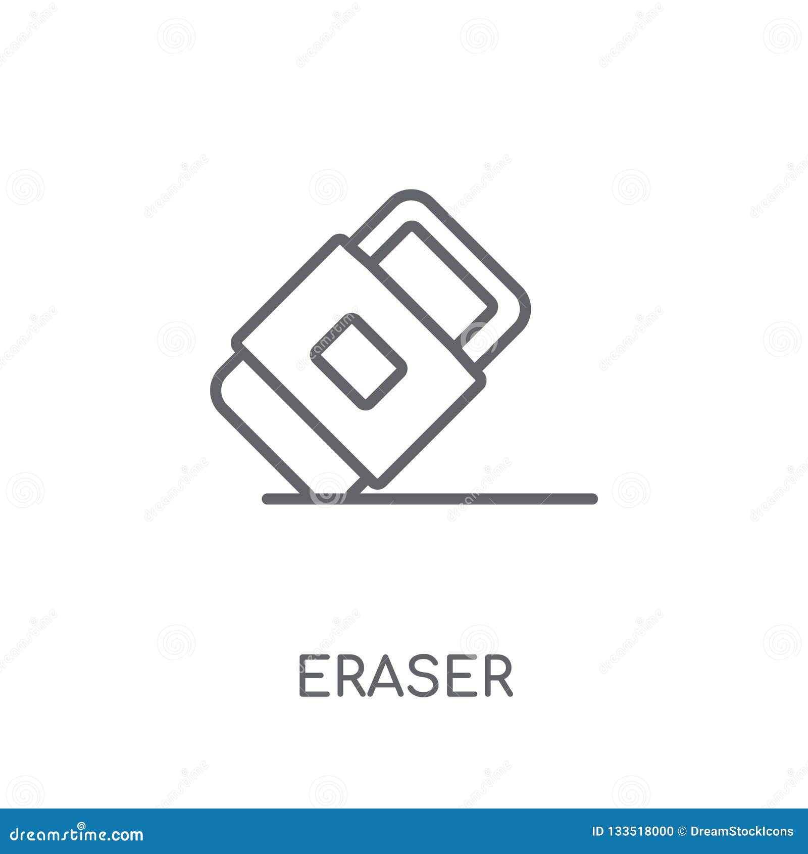 Eraser Linear Icon. Modern Outline Eraser Logo Concept on White Stock