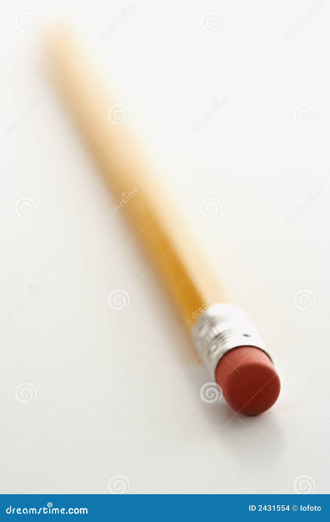 Eraser on a pencil. stock photo. Image of colour, resource 2431554