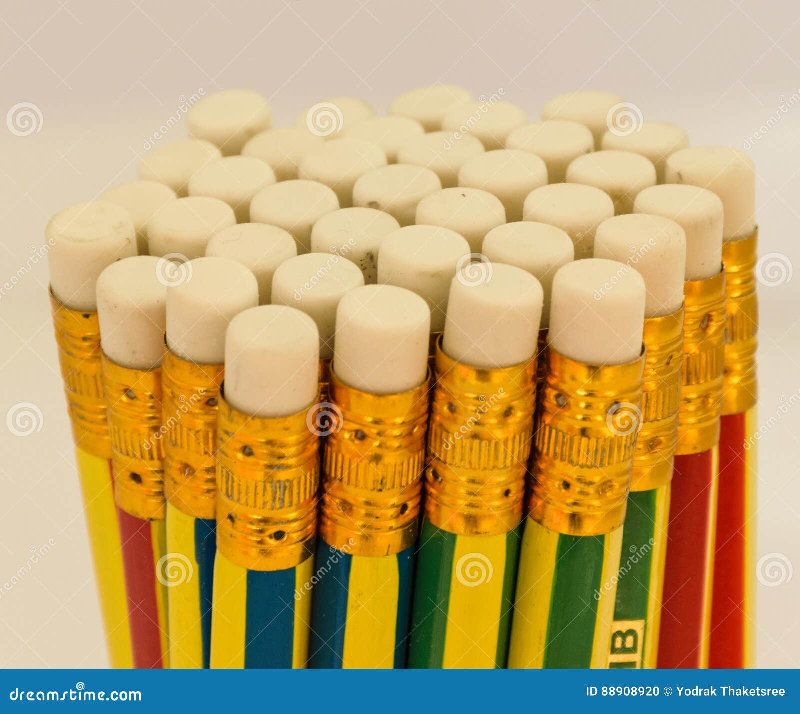 Eraser pencil stock photo. Image of colour, rainbow, school 88908920