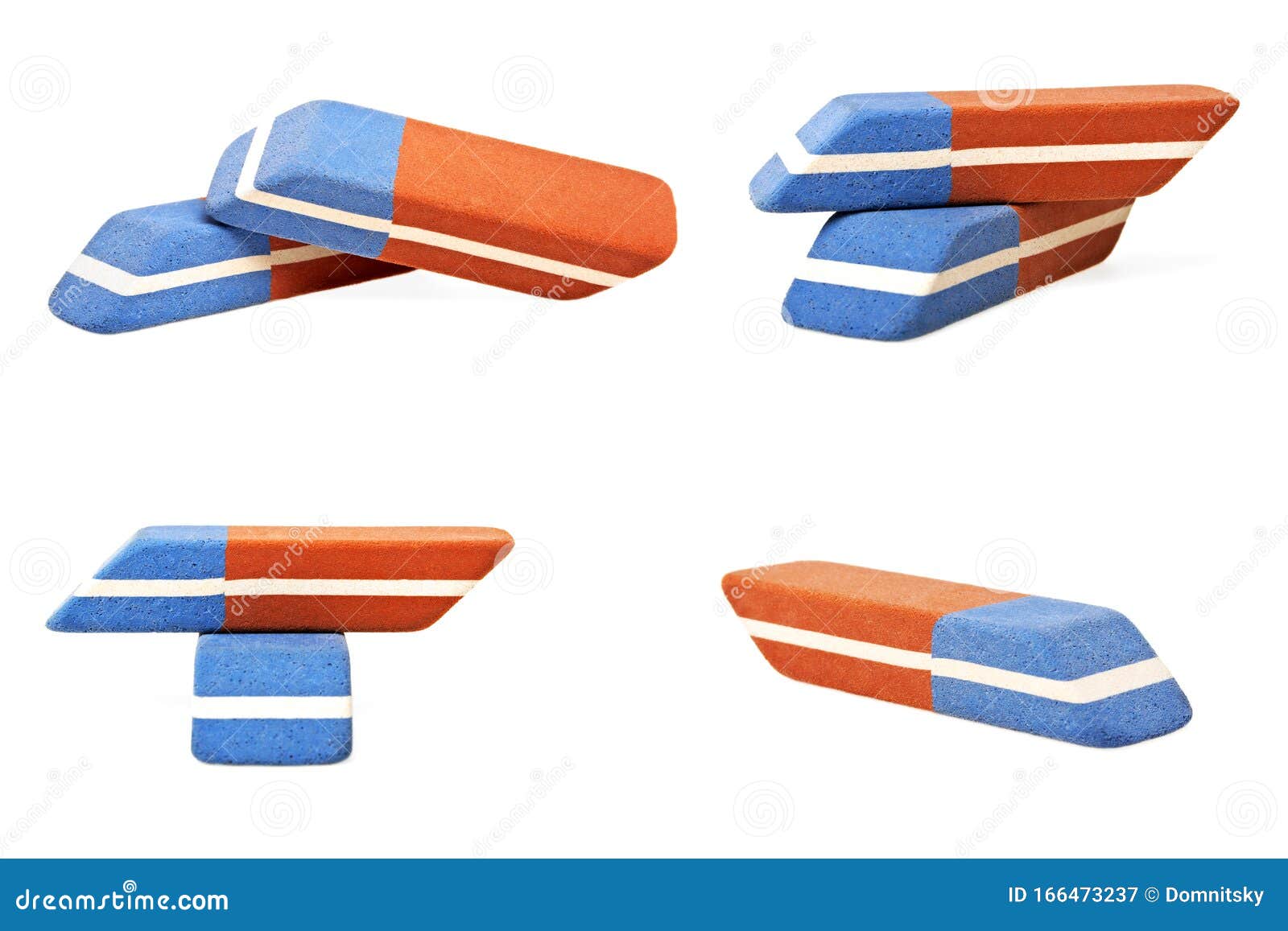 Erasers Collection on a White Background Stock Image Image of delete