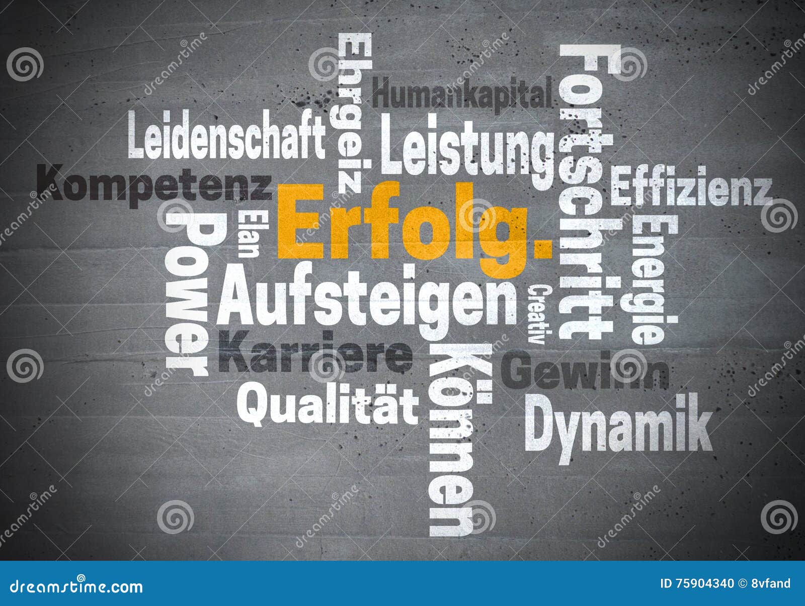 Erfolg Karriere Ehrgeiz (in German Success Career Ambition) Word Stock ...